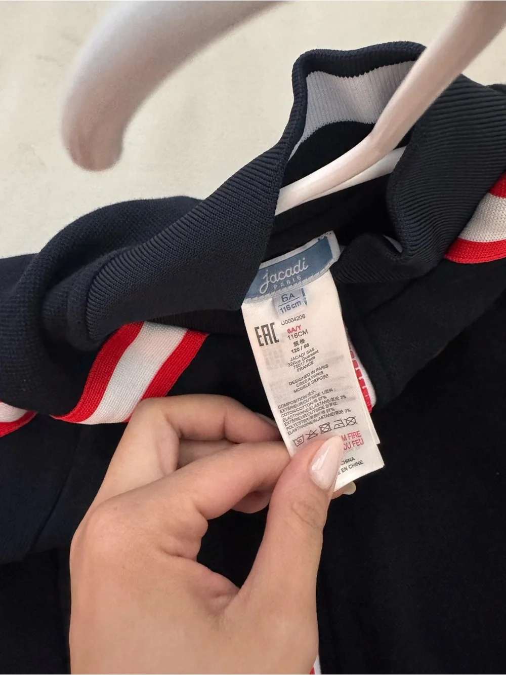 Jacadi Navy Jacket with Red & White Trim  🚫Never weared🚫
